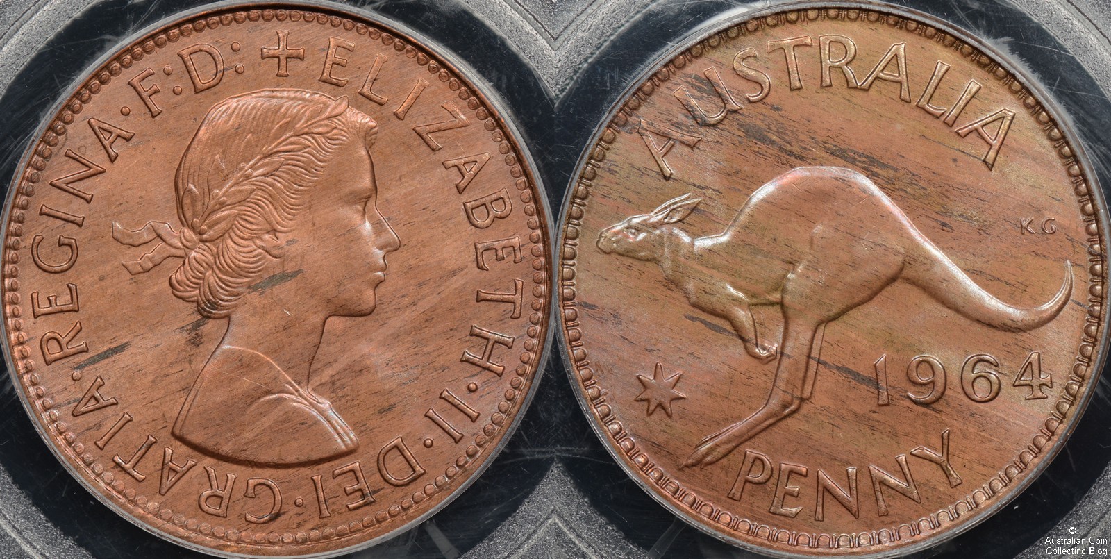 Australia 1964m Penny PCGS MS63RB
