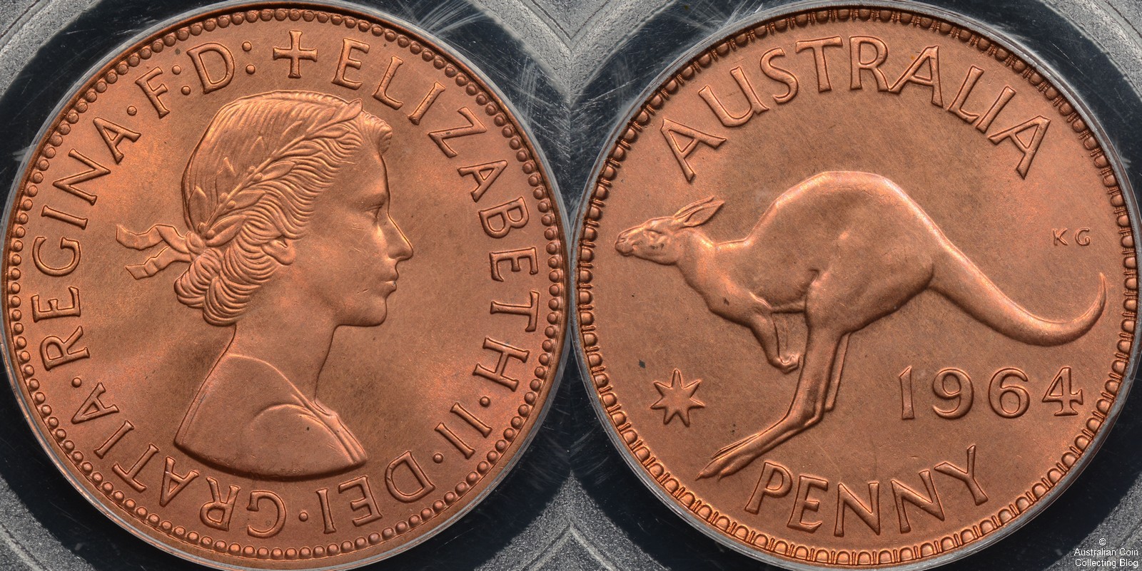 Australia 1964m Penny PCGS MS65RB