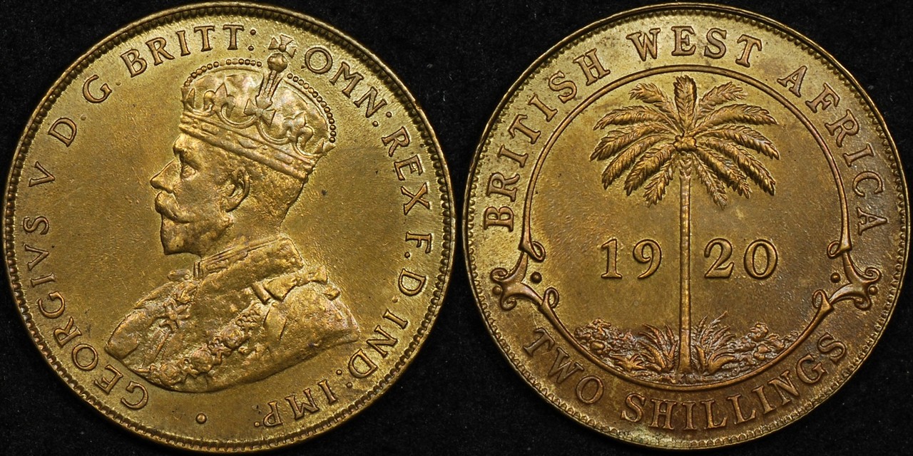 British West Africa 1920 2s PCGS Cleaned