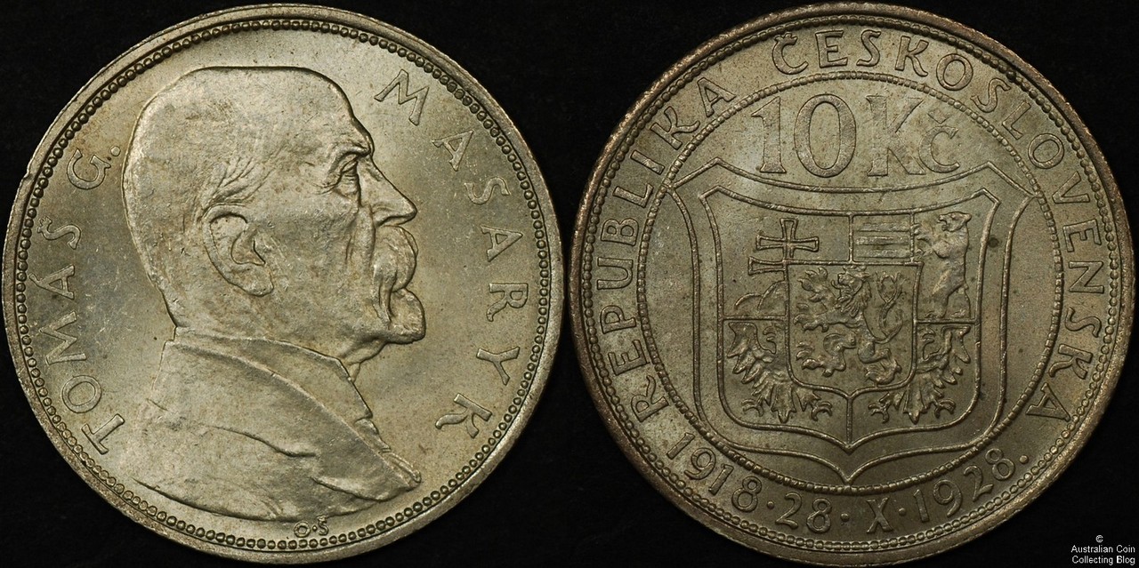 Czechoslovakia 1928 10 Koruna UNC