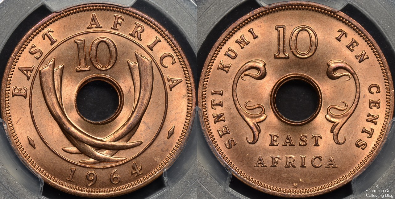 East Africa 1964 -H 10c PCGS MS65RD