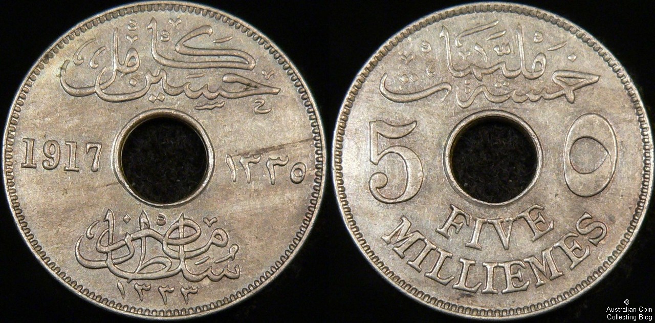 Egypt 1917 5 millemes UNC