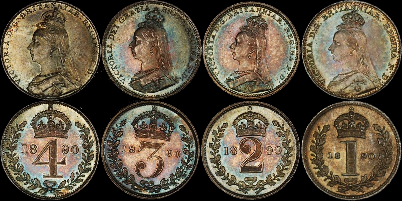 Great Britain 1890  Maundy Sets