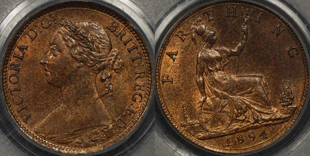 Great Britain 1894 Farthing PCGS MS65RB