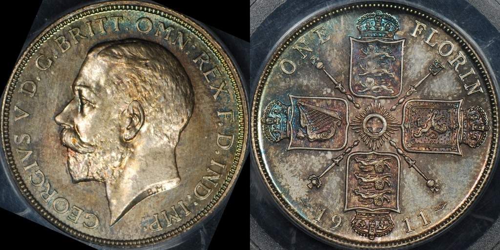 Great Britain 1911 Florin PCGS PR65