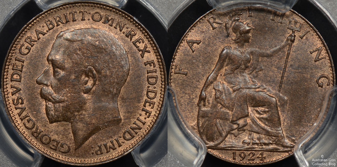 Great Britain 1924 Farthing PCGS MS64RB