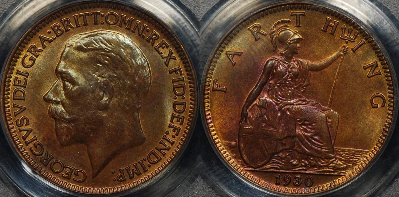 Great Britain 1930 Farthing PCGS MS64BN