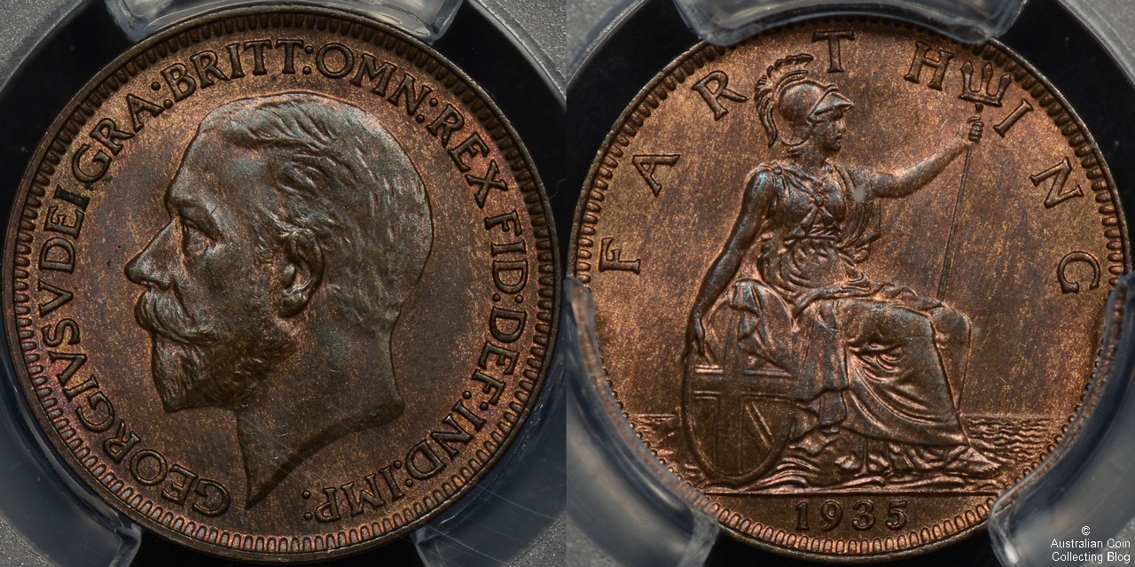 Great Britain 1935 Farthing PCGS MS66RB