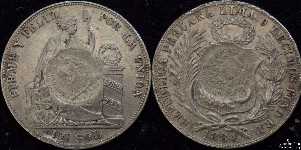 Guatemala 1894 1 Peso F