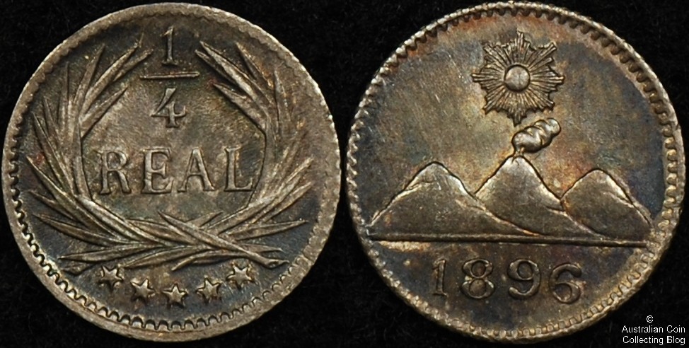 Guatemala 1896 1/4 Reale AU