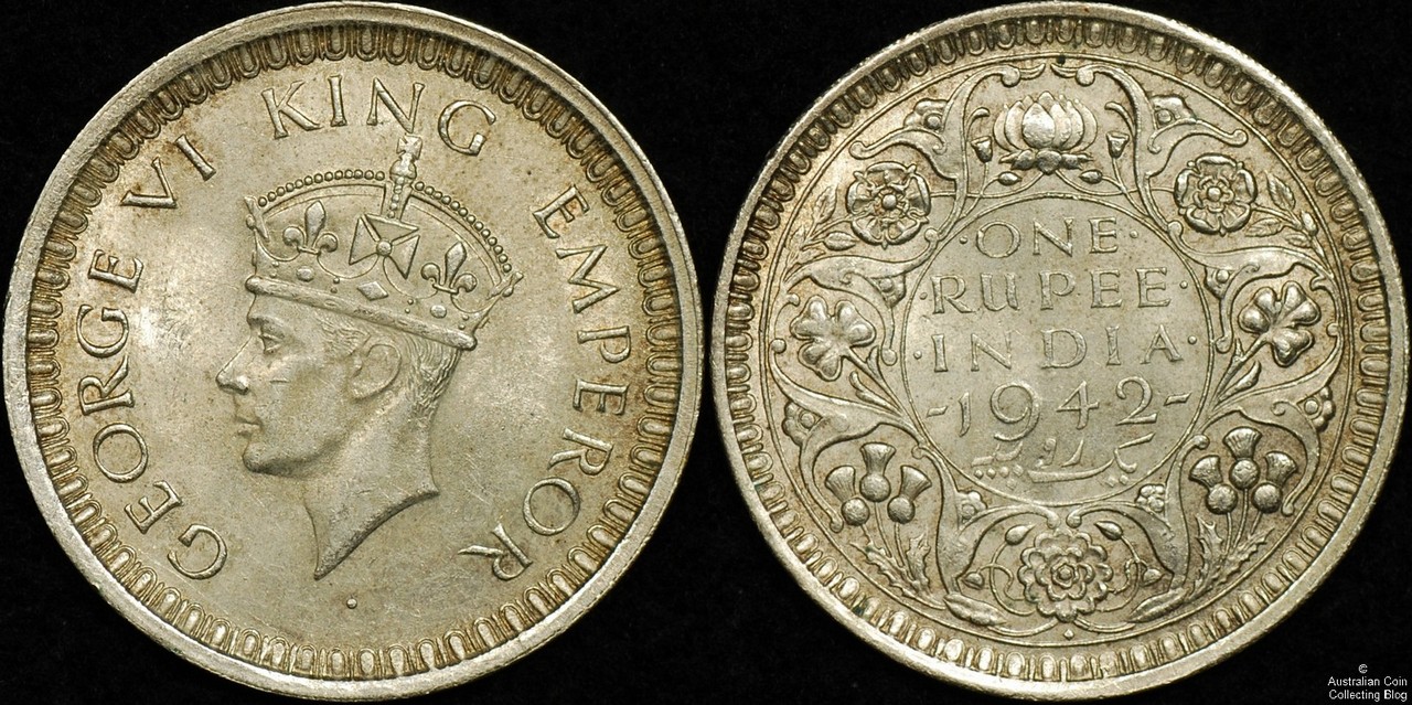 India 1942 1 Rupee AU