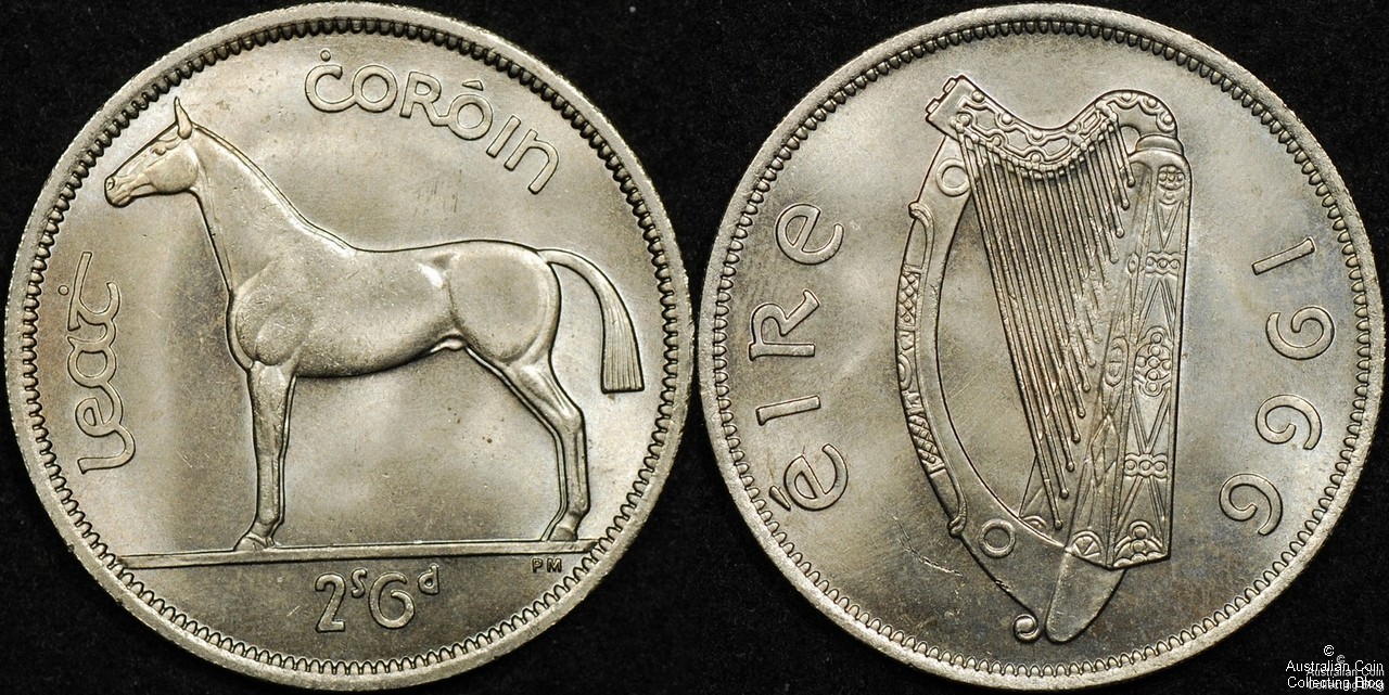 Ireland 1966 Half Crown UNC