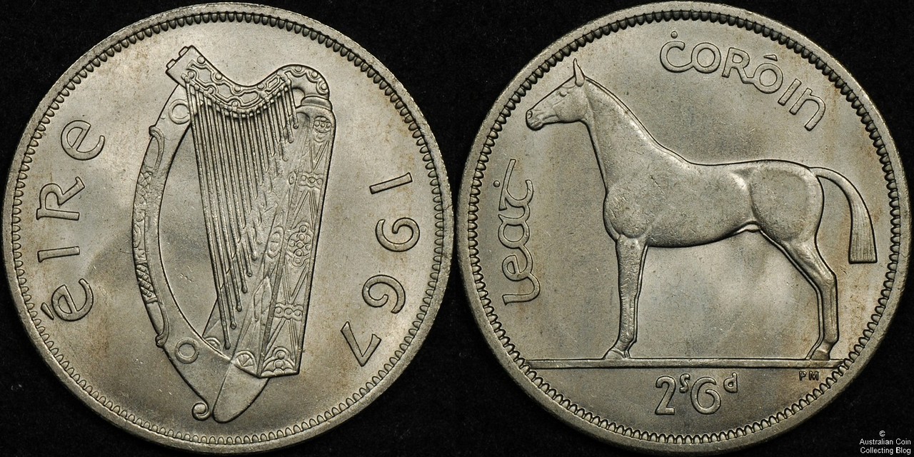 Ireland 1967 Half Crown CHUNC