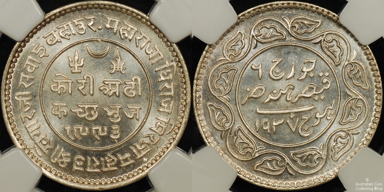 India Kutch 1937 2 1/2 Kori NGC MS66