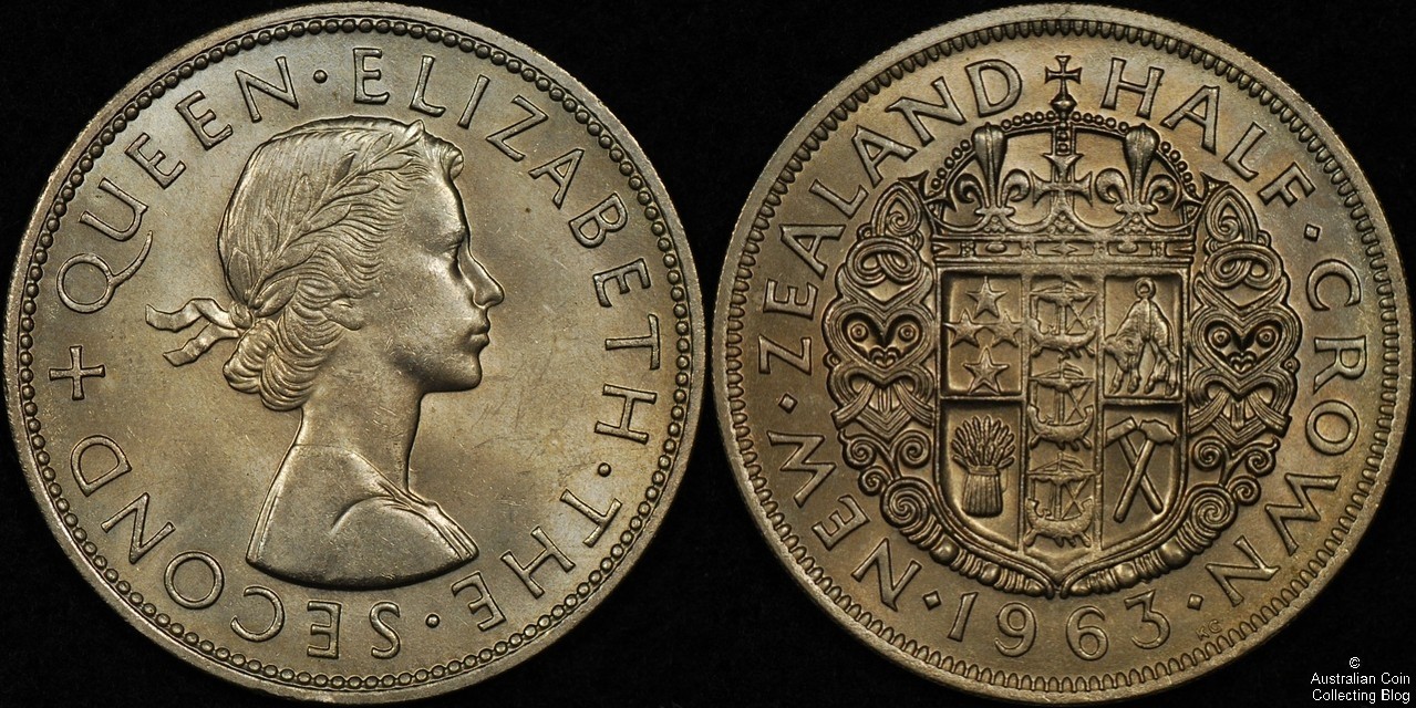 New Zealand 1963 Half Crown UNC