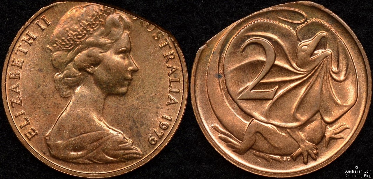 Australia 1979 2 Cent Incomplete Planchet Error