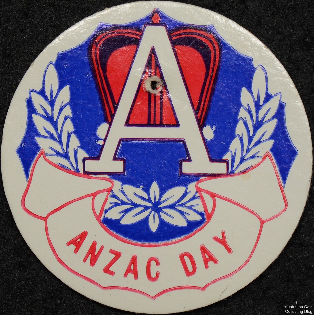 Circular ANZAC DAY Cardboard Badge