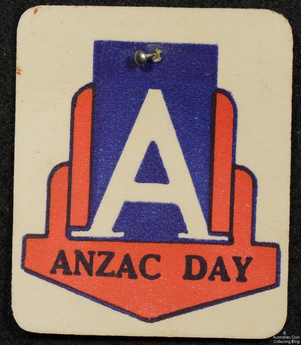 Rectangular ANZAC DAY Cenotaph Cardboard Badge