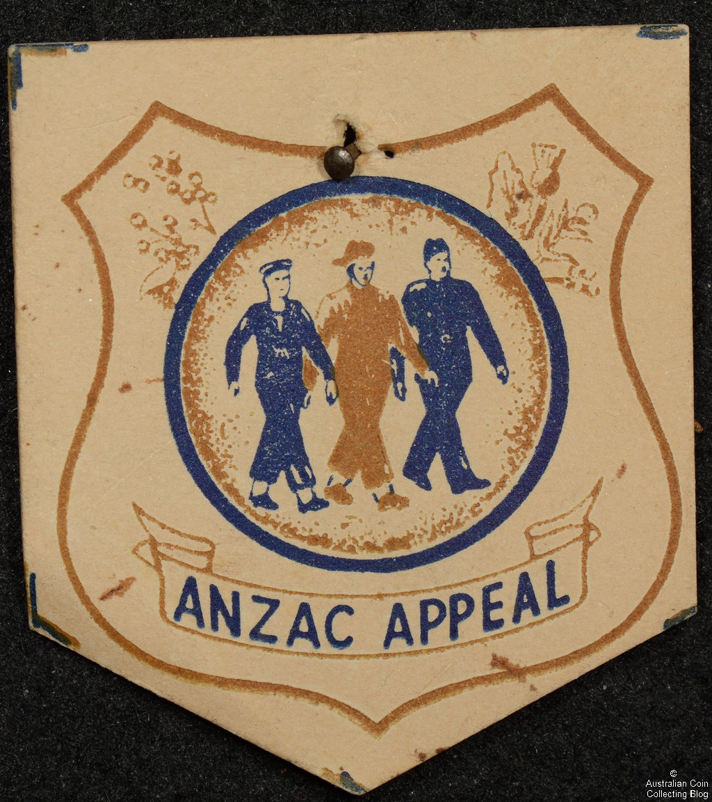 Pentagonal ANZAC APPEAL Cardboard Badge