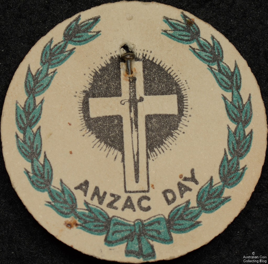 Circular ANZAC DAY Cardboard Badge