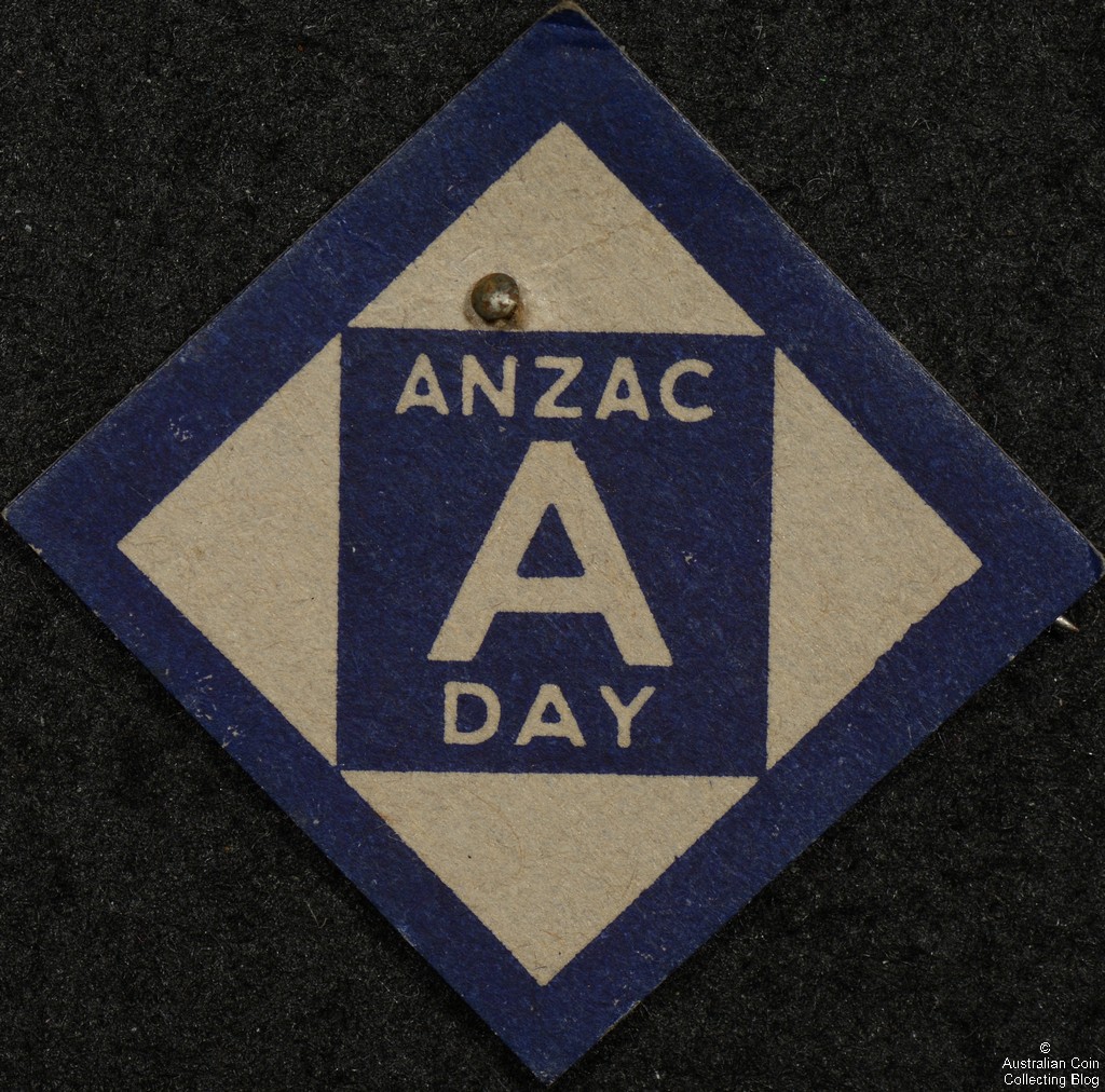 ANZAC Day A  Diamond Shaped Cardboard Badge