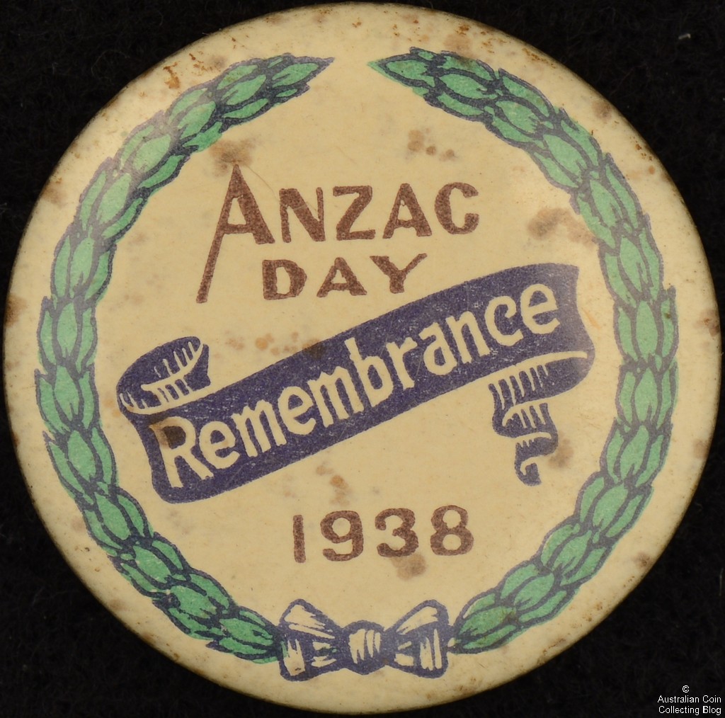 ANZAC Day Remembrance 1938 Tin Badge