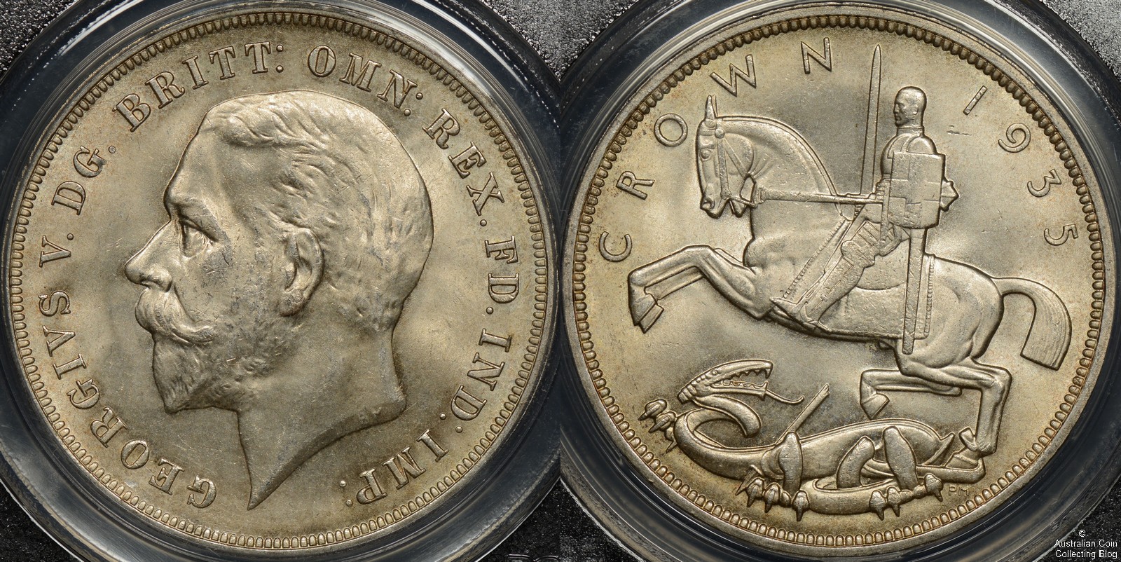 Great Britain 1935 ‘Rocking Horse’ Crown PCGS MS65