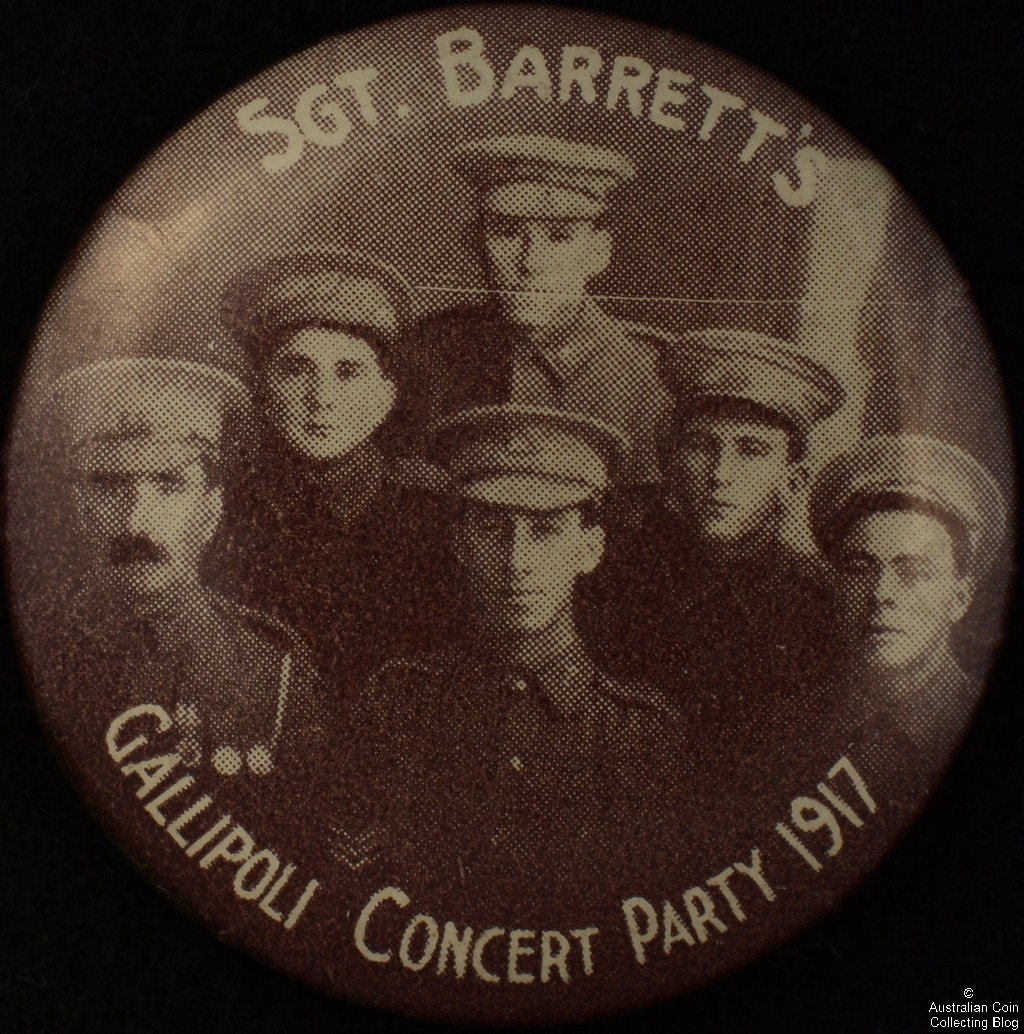SGT. Barrett’s Gallipoli Concert Party Tin Badge
