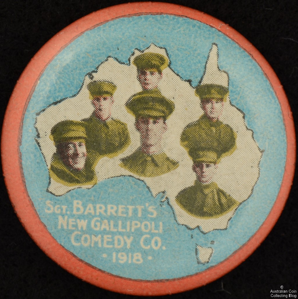 SGT. Barrett’s New Gallipoli Comedy Co. Tin Badge