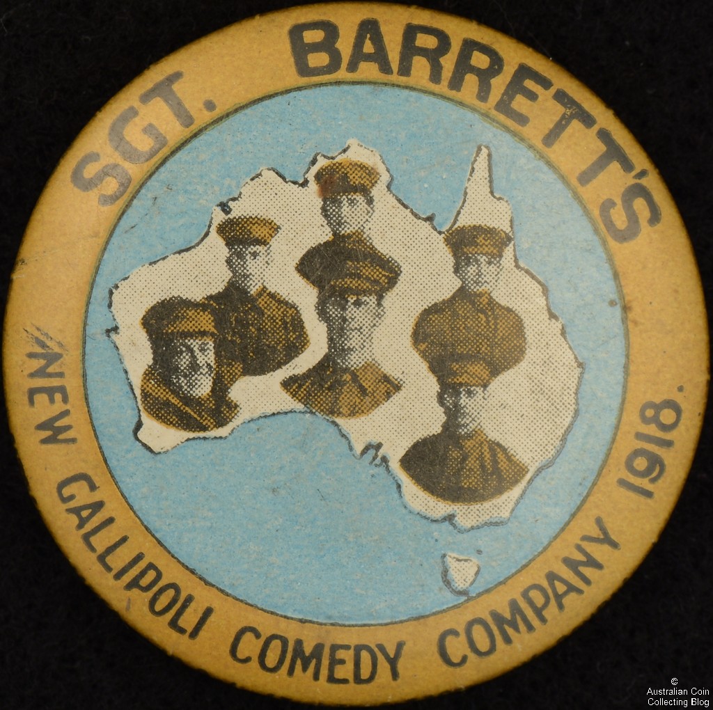 SGT. Barrett’s New Gallipoli Comedy Company Tin Badge