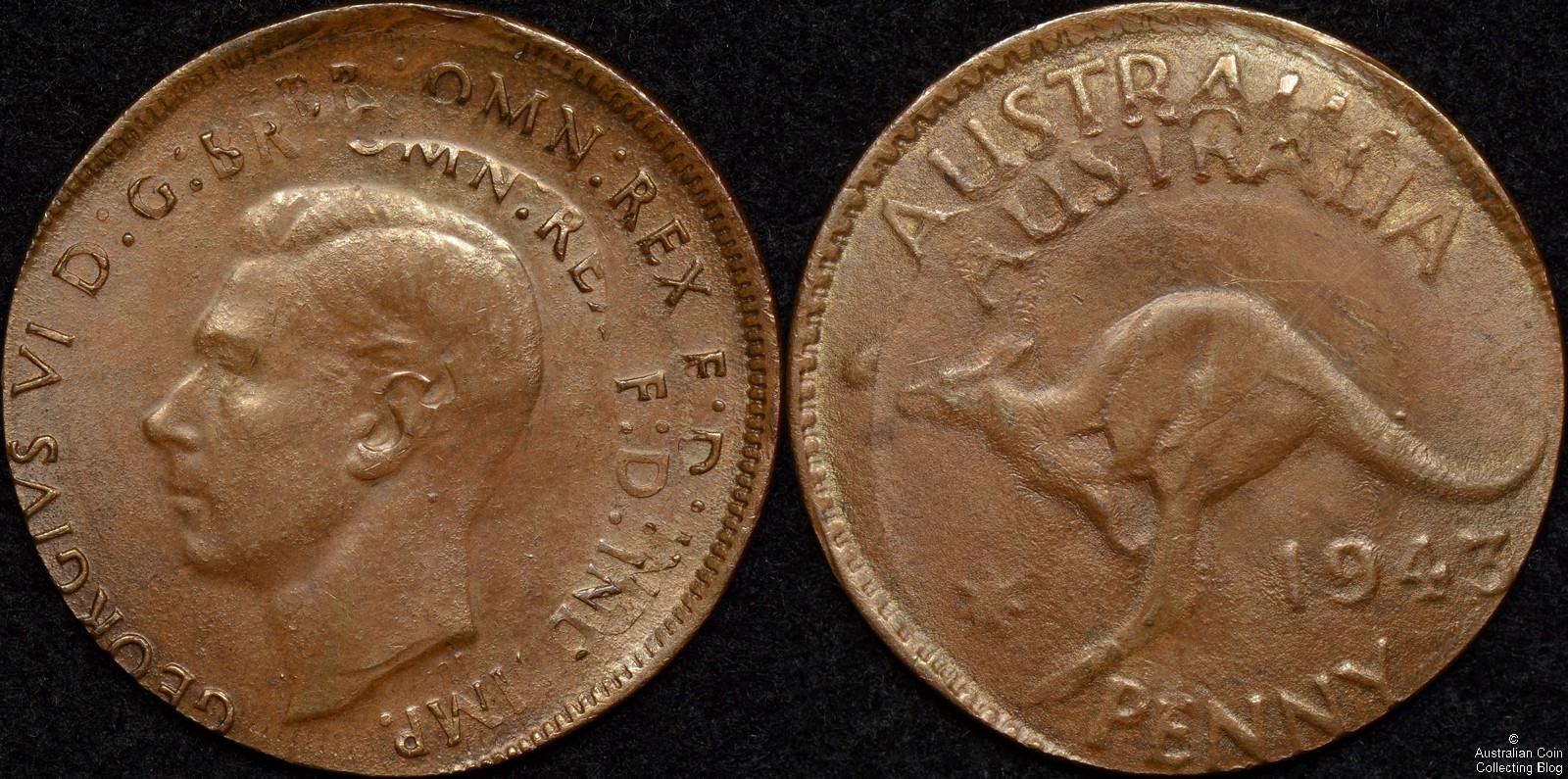 Australia 1943 Penny Double Strike Error