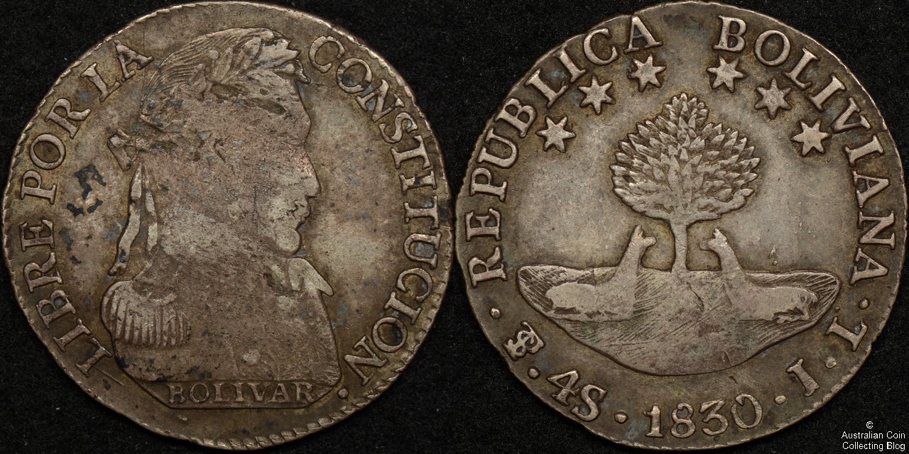 Bolivia 1830 PTS JL  4 Soles