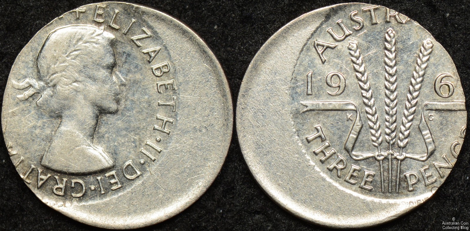 Australia 196 x Threepence Off Centre Error