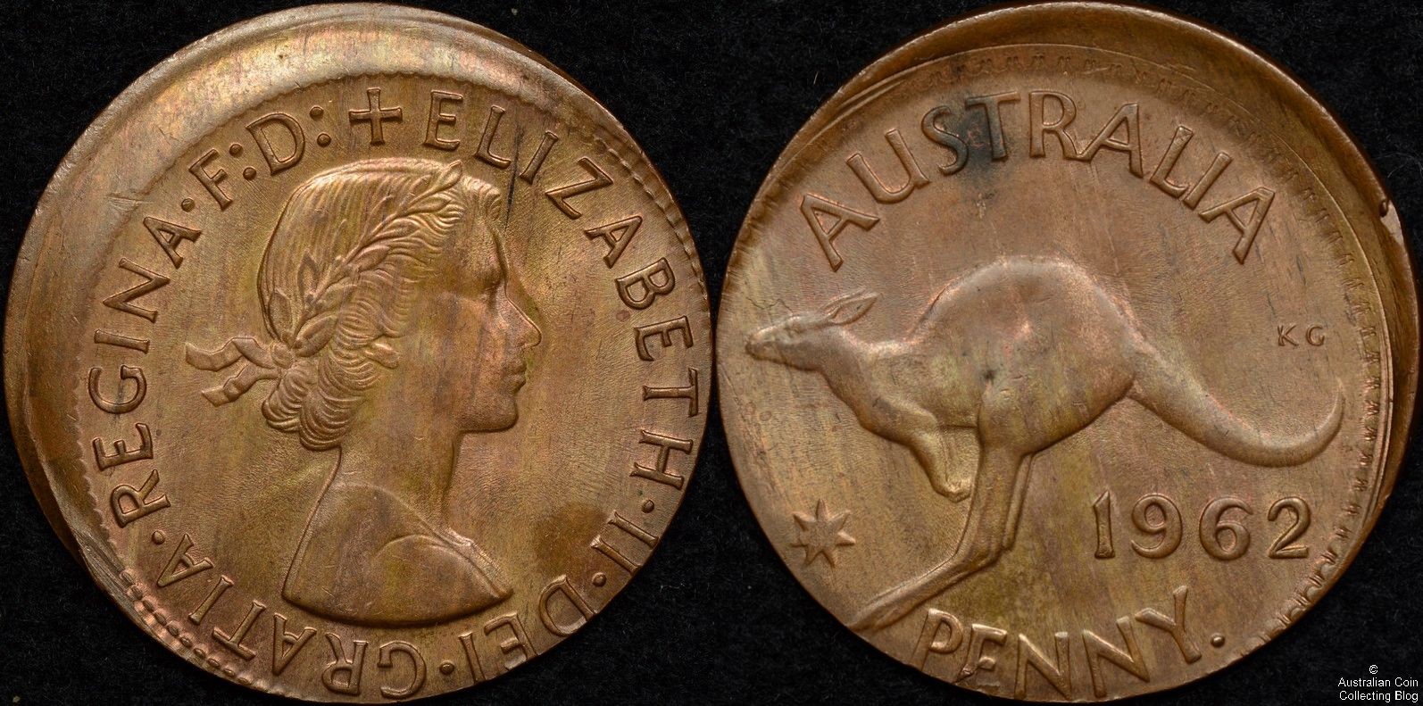 Australia 1962y Penny Broadstrike Error