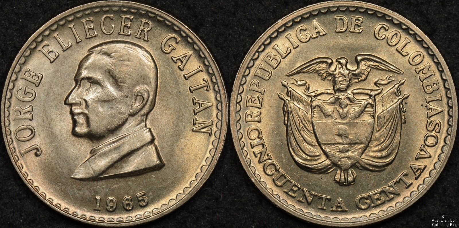 Colombia 1965 50 Centavos