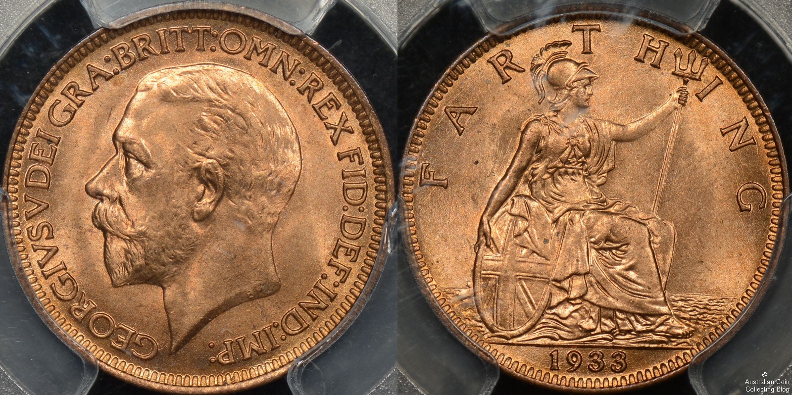 Great Britain 1933 Farthing PCGS MS66RD