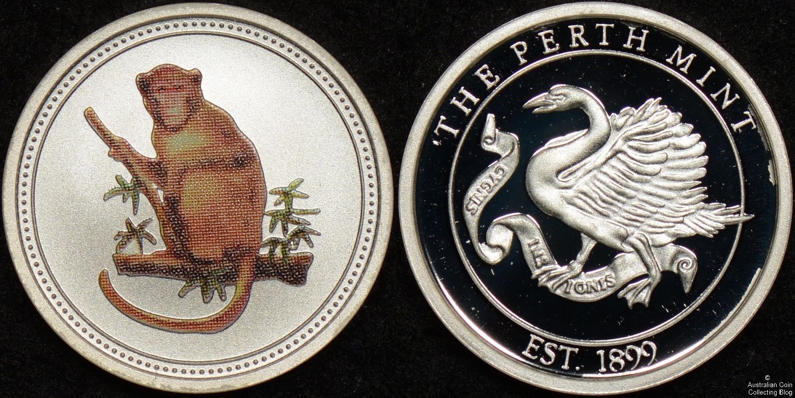 Circa 2004 Perth Mint Silver Monkey Medallion