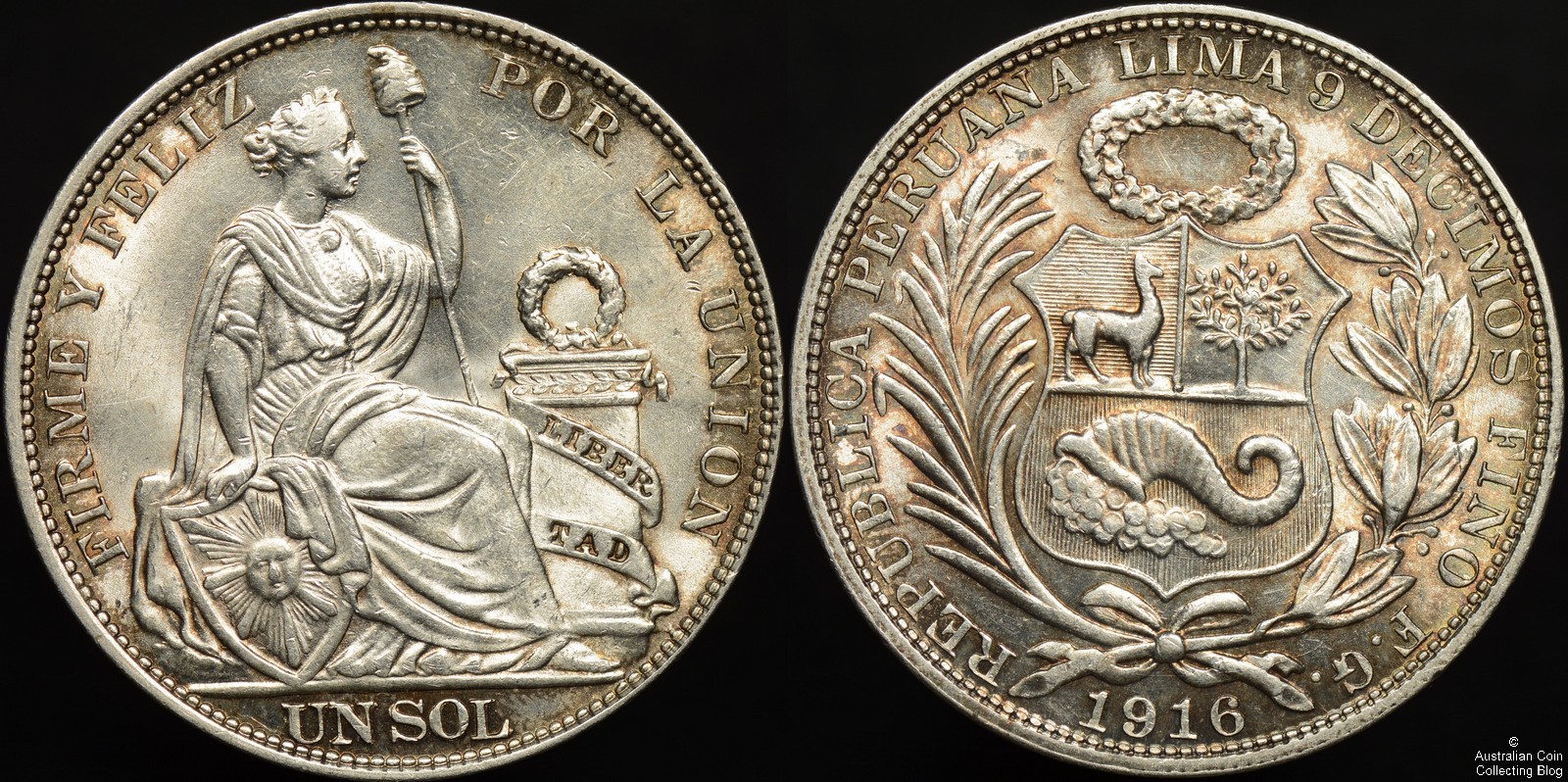 Peru 1916 FG Peso KM#196.27