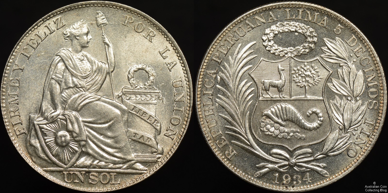 Peru 1934 Peso KM#218.2