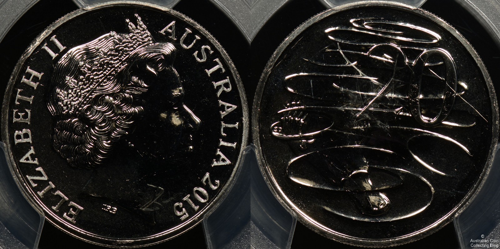 Australia 2015 20 Cent Mint Set Coin PCGS Scratch