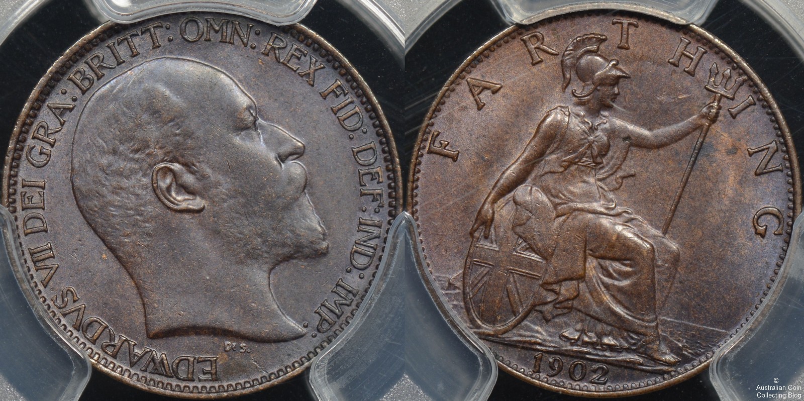 Great Britain 1902 Farthing PCGS MS64