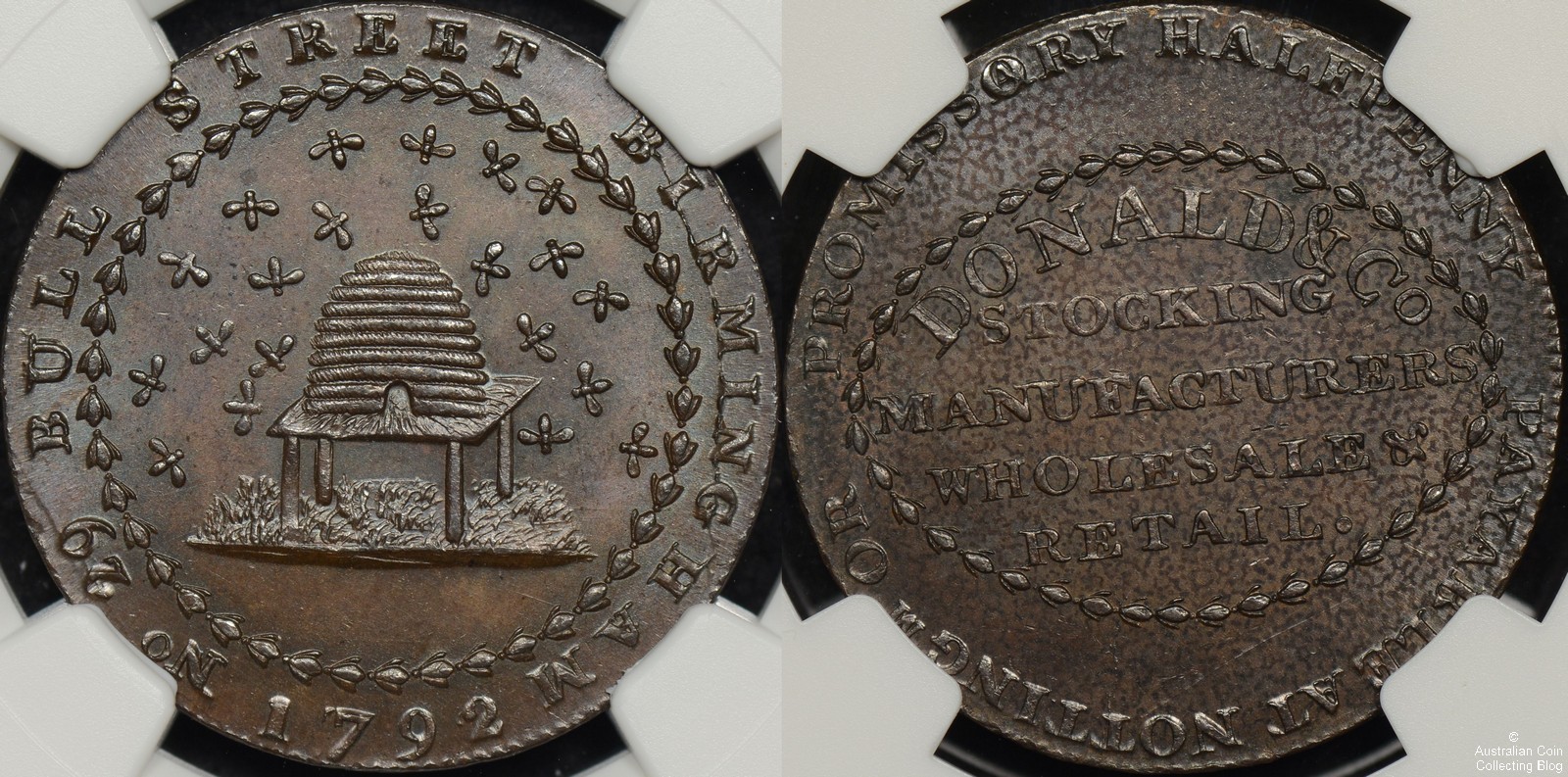 Great Britain 1792 1/2d Nottinghamshire – Donald & Co. Conder Token