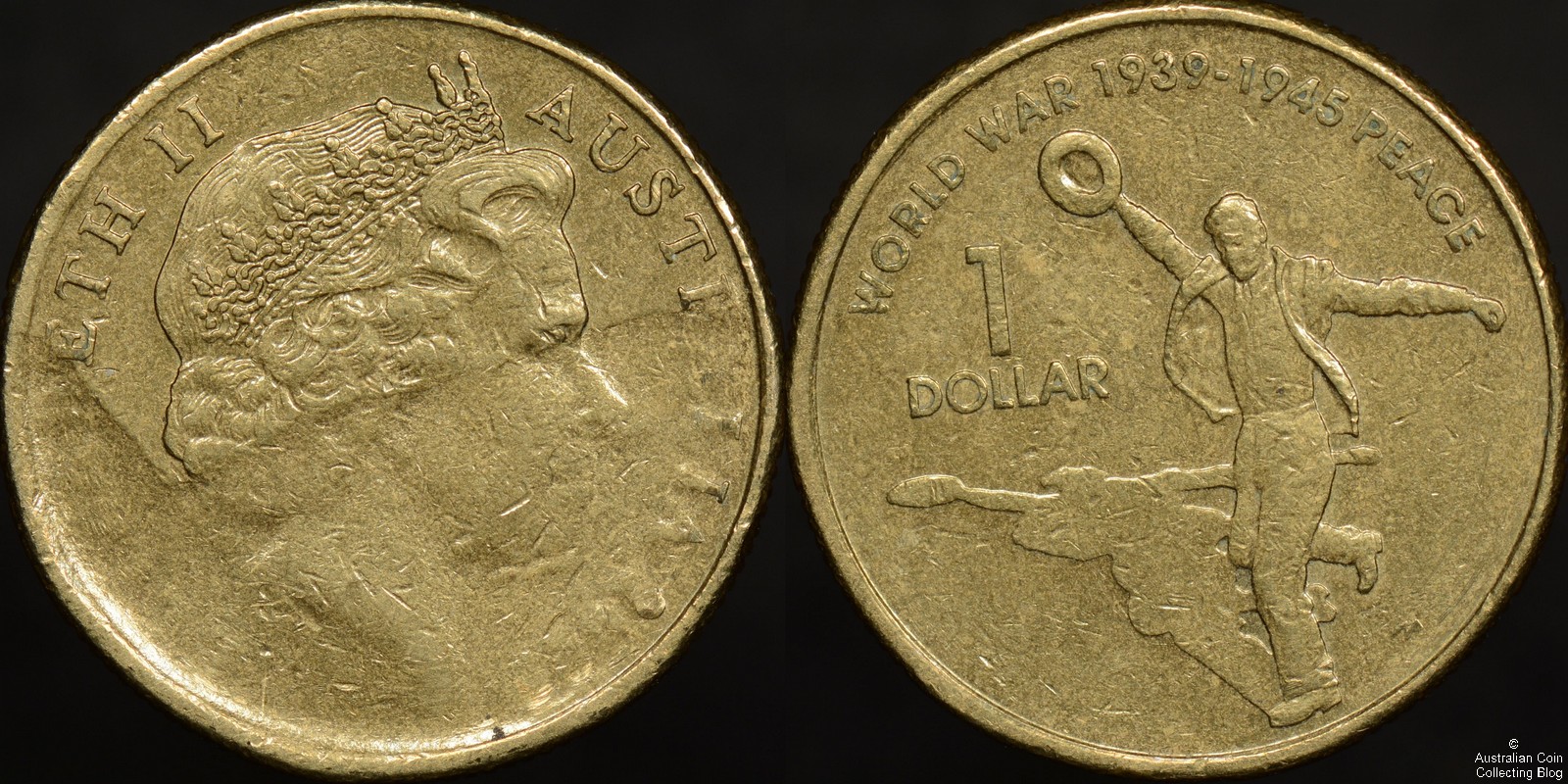 Australia 2005 Dancing Man Dollar Strike Through Error