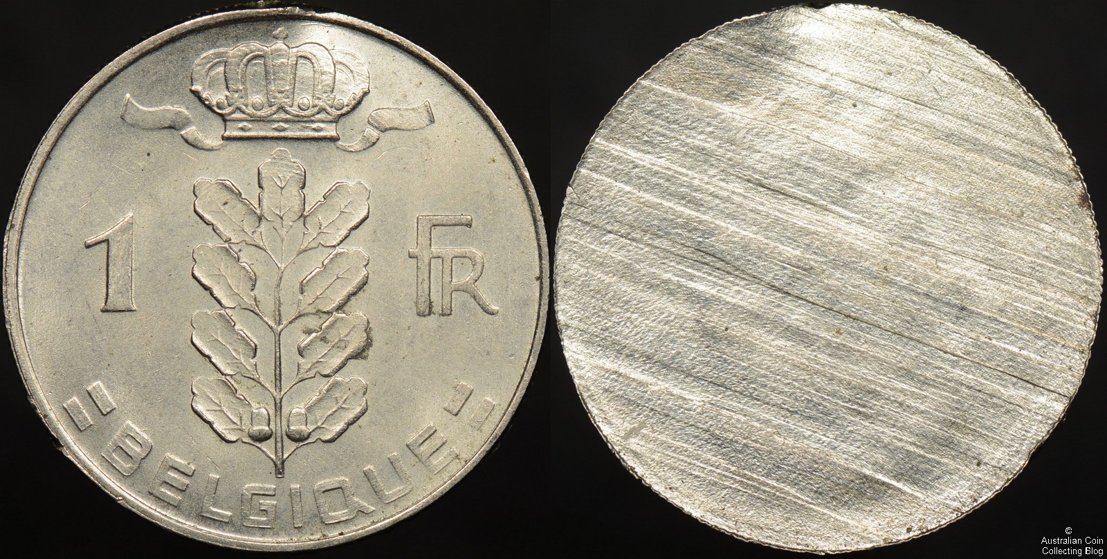 Belgium 1950-1988 Franc Split Planchet Error