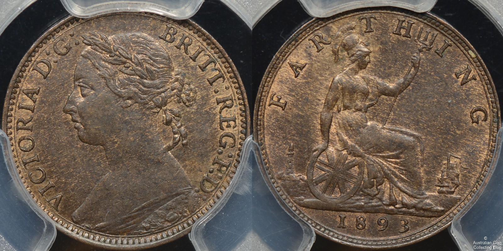 Great Britain 1893 Farthing PCGS MS62BN