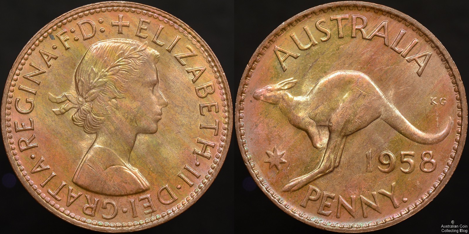 Australia 1958y Penny Uncirculated