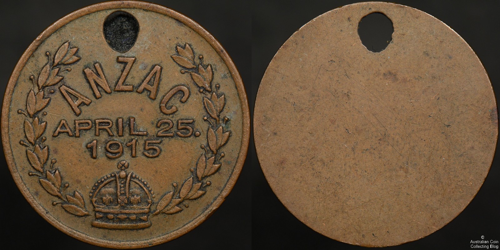 ANZAC April 25 1915 Bronze Medallion