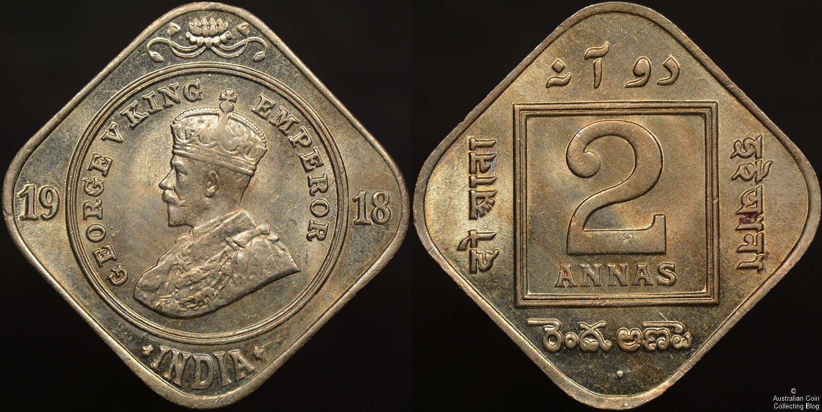 India 1918(b) 2 Annas