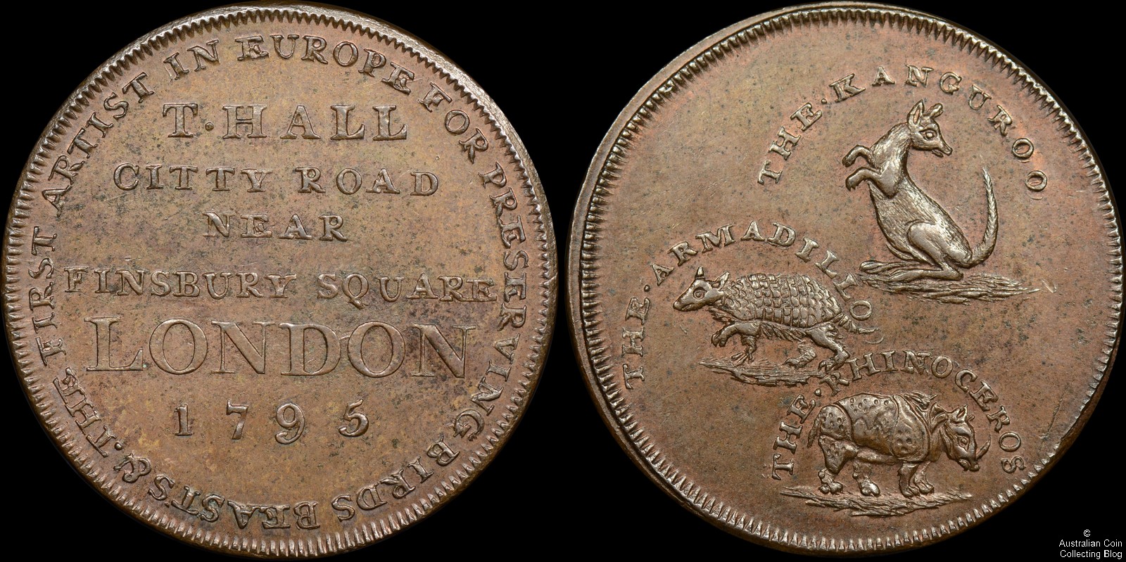 1795 Middlesex Penny T.Hall Zoo Token D&H 25 PCGS MS63BN