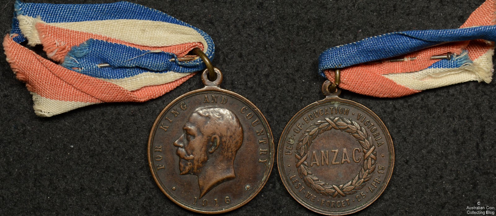 Australia 1916 For King and Country Medallion Bronze with Ribbon